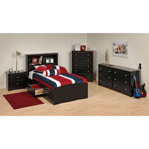 Black Twin Bedroom Furniture Sets